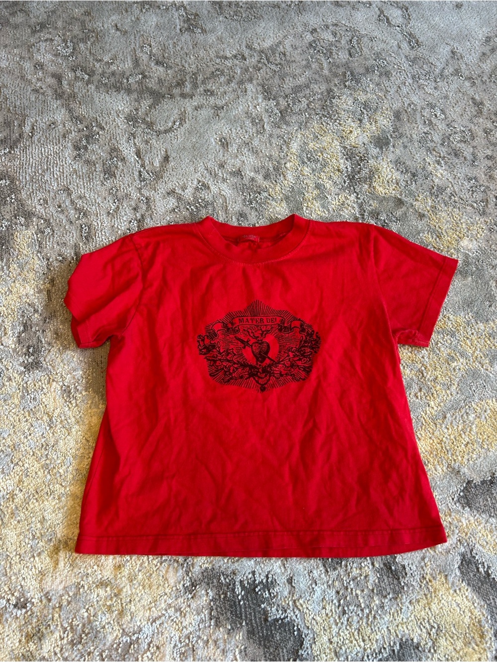 Brandy Melville Red Short Sleeve Graphic Tee